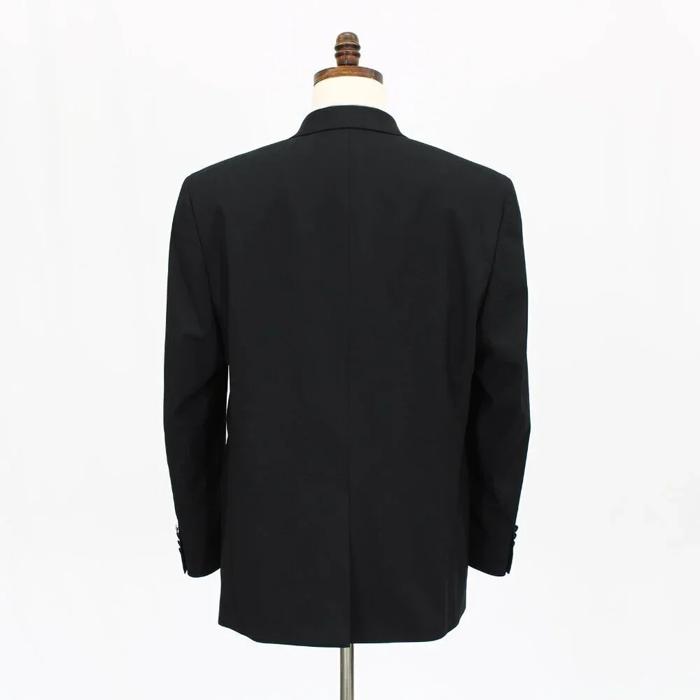 Michael Kors 42L Black Solid 2-Button Sport Coat Blazer Jacket W036